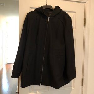 London Fog wool blend hooded jacket. Color XL. Almost new.